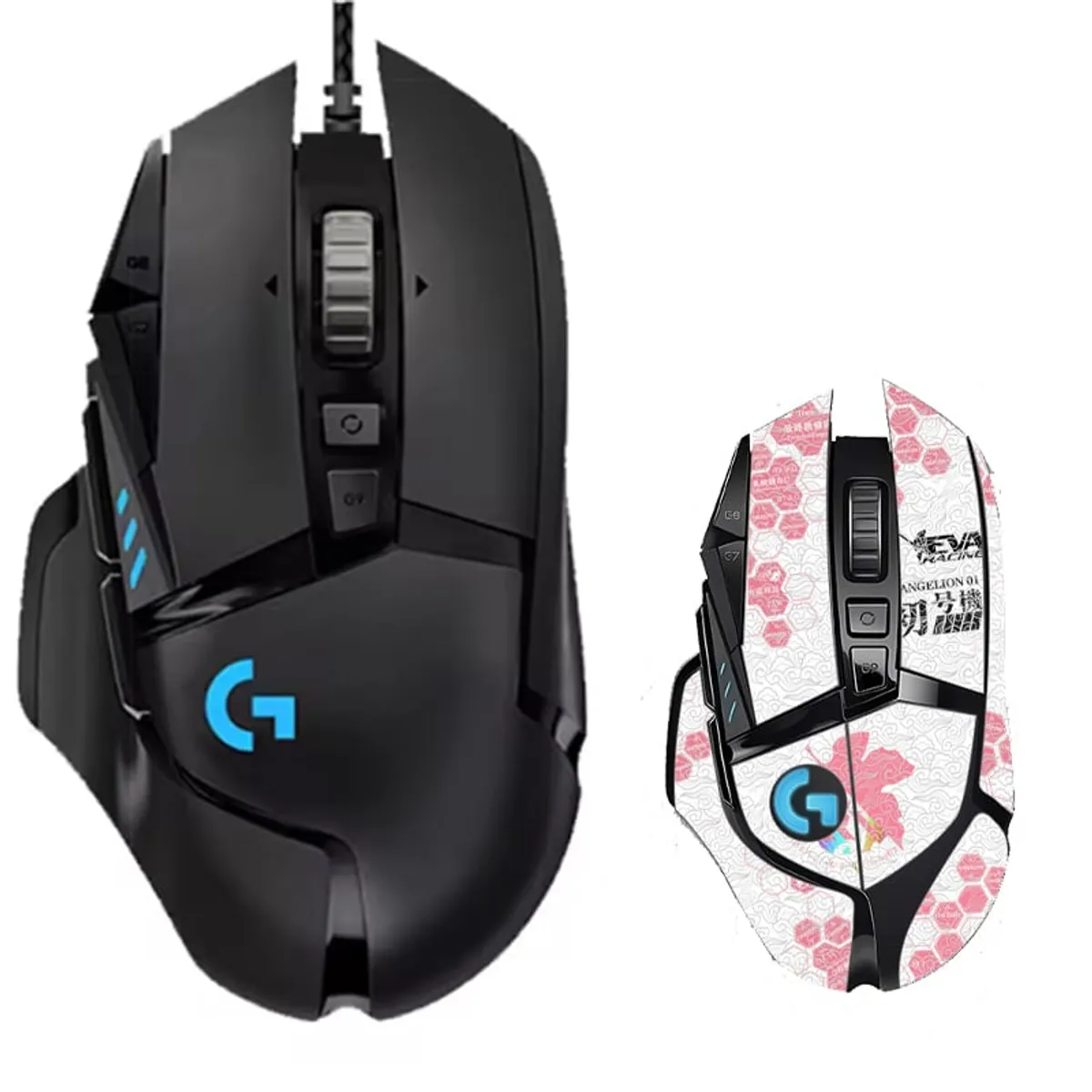 LOGITECH - Mouse Gamer Logitech G502 Hero Y Pegatinas antideslizantes -Rosa