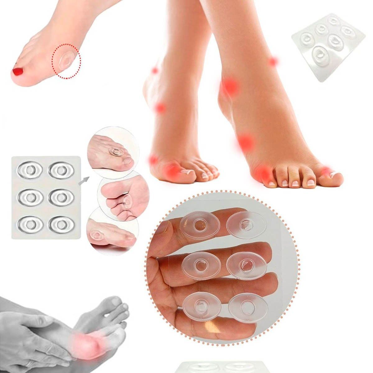 GENERICO - Kit 12 UNI Protectores para Pies  Gel Silicona