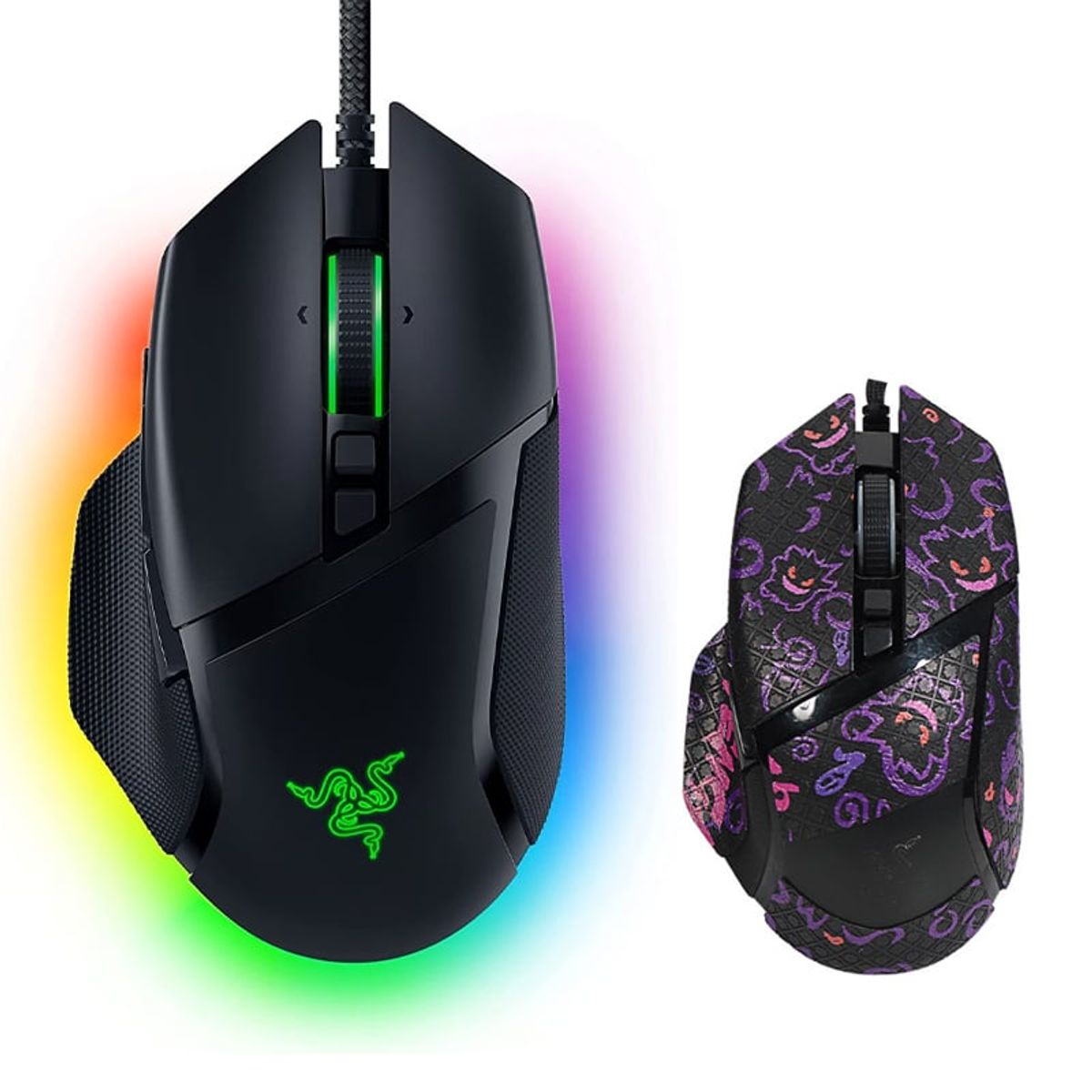 RAZER - Mouse Gamer Razer Basilisk V3  y Pegatincas antideslizantes -Morado