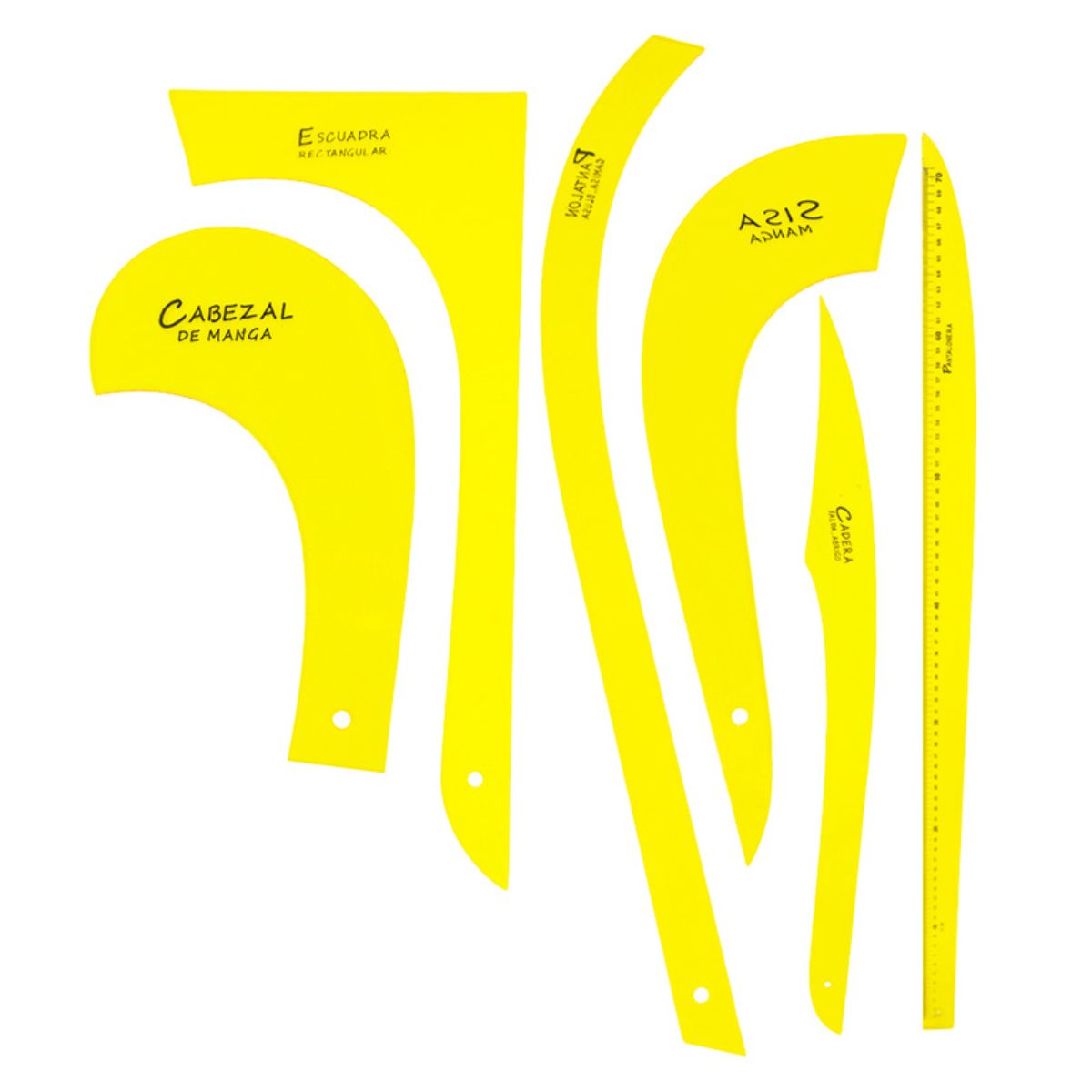 GENERICO - Juego De Regla Francesa Modista Acrílico Costura