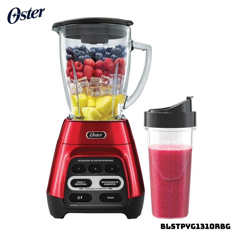 OSTER - LICUADORA OSTER 3 VELOCIDADES 1000W REVERSIBLE ROJA - BLSTPYG1310RBG