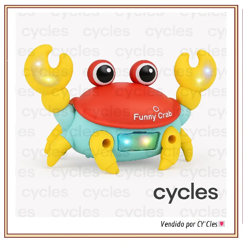 GENERICO - Cangrejo Interactivo “Funny Crab” con Luces y Movimiento