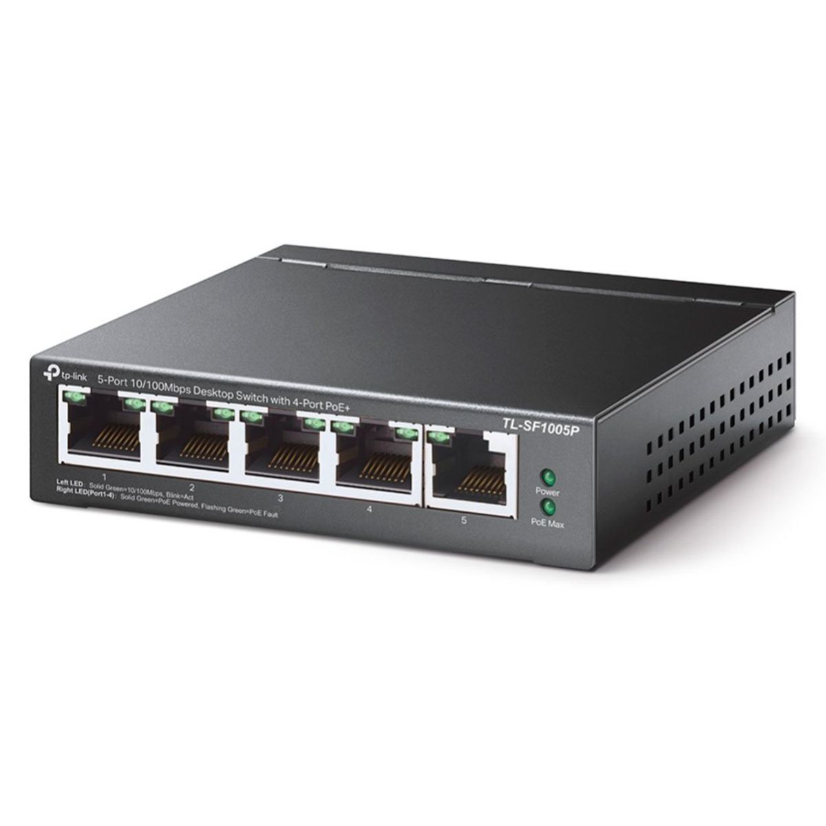 TP LINK - TP-LINK TL-SF1005P Switch PoE 4 Puertos 10/100 1Uplink 58W