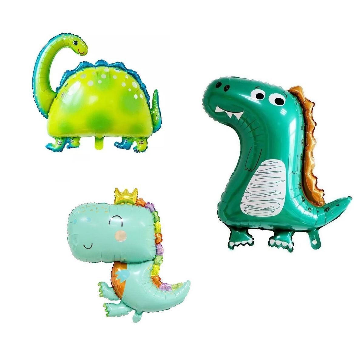 GENERICO - Set x 3 globos dino bebé fiesta de cumpleaños