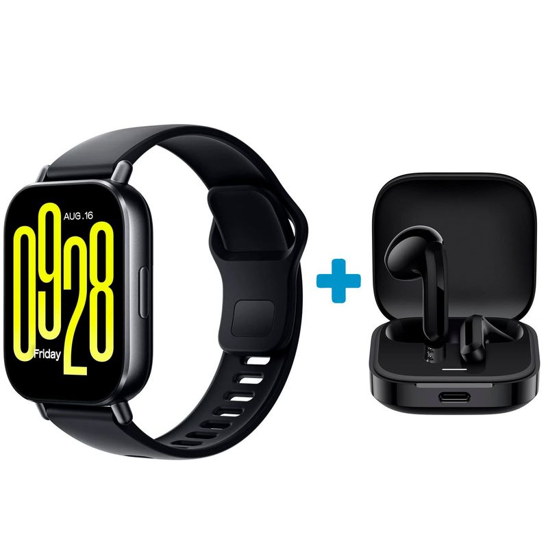 XIAOMI - Smartwatch Redmi Watch 5 Active Black + Audífonos Redmi Buds 6 Active