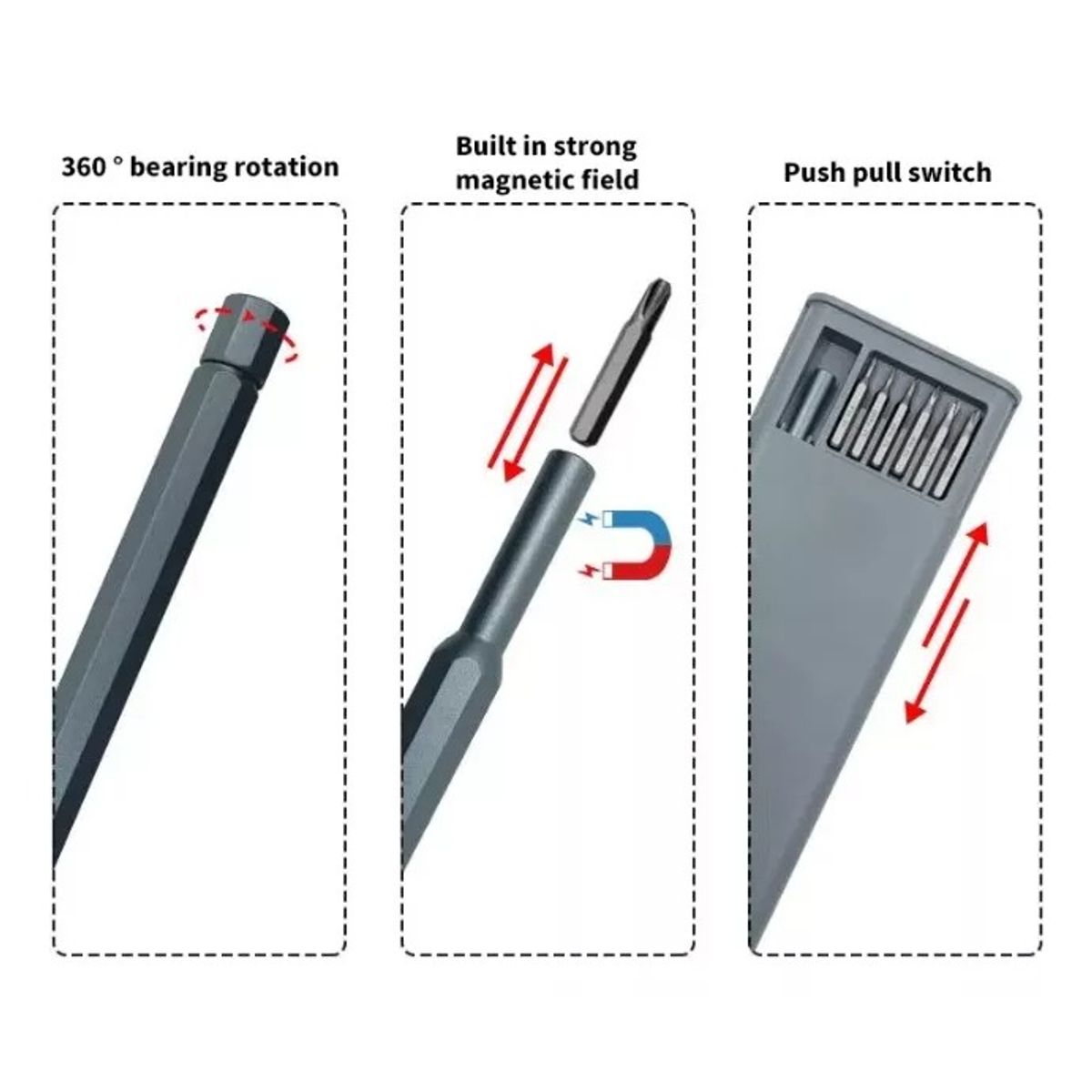 OEM - Kit Destornillador Magnetico Precision 25 en 1 Hogar iPhone