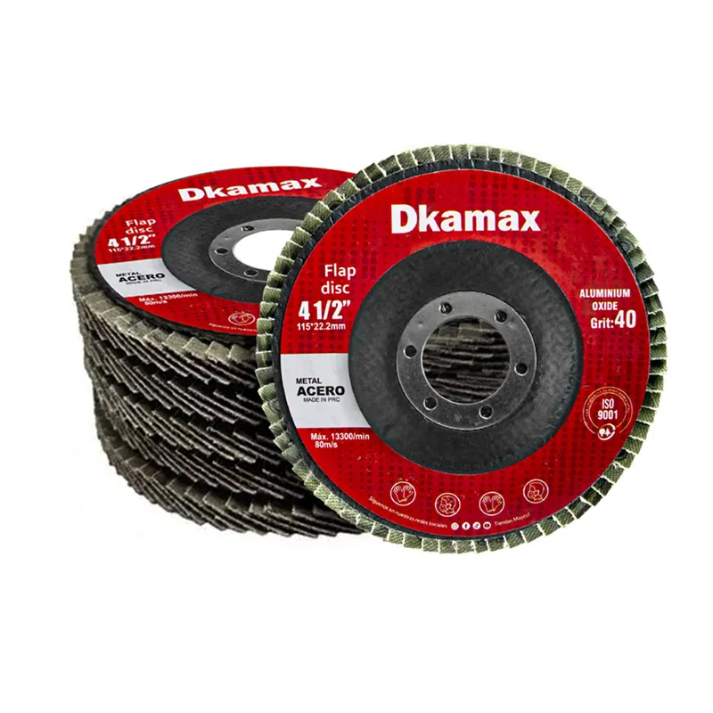 DKAMAX - 10 pzs disco flap 4 1 / 2 " grano P40 DKAMAX