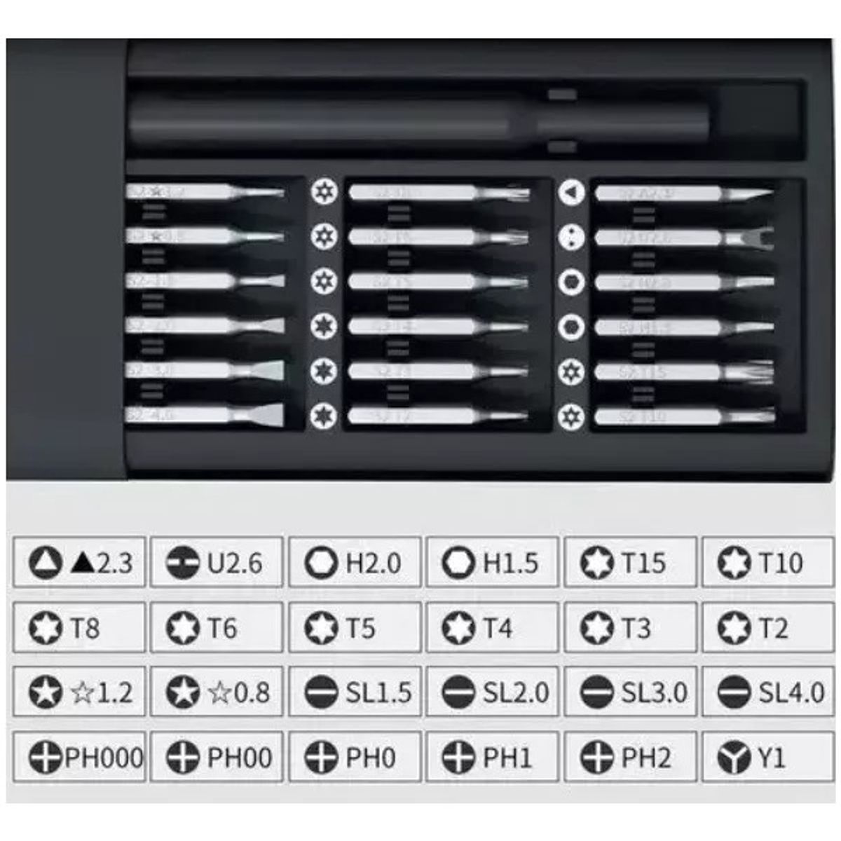 OEM - Kit Destornillador Magnetico Precision 25 en 1 Hogar iPhone