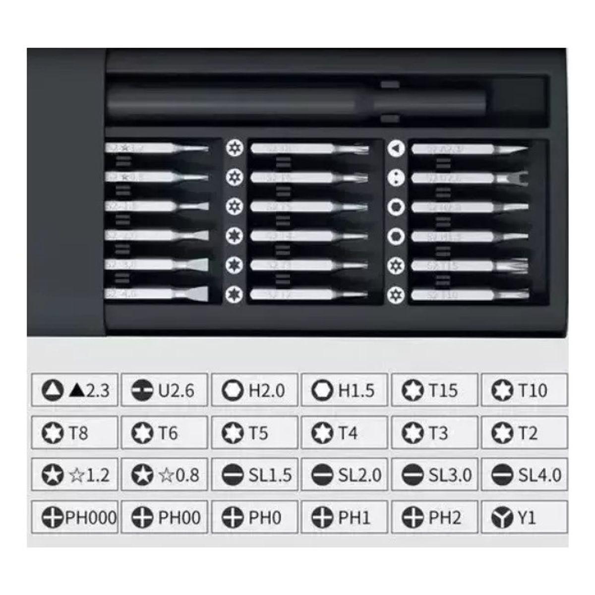 OEM - Kit Destornillador Magnetico Precision 25 en 1 Hogar iPhone