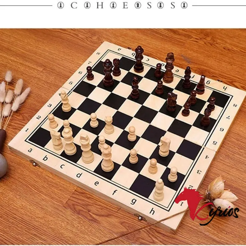 NO LOGO - Juego De Ajedrez De Madera Premium De 29 CM