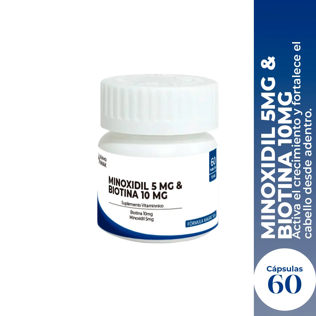 GENERICO - Minoxidil 5mg & Biotina 10mg 60capsulas Dermo Sumak