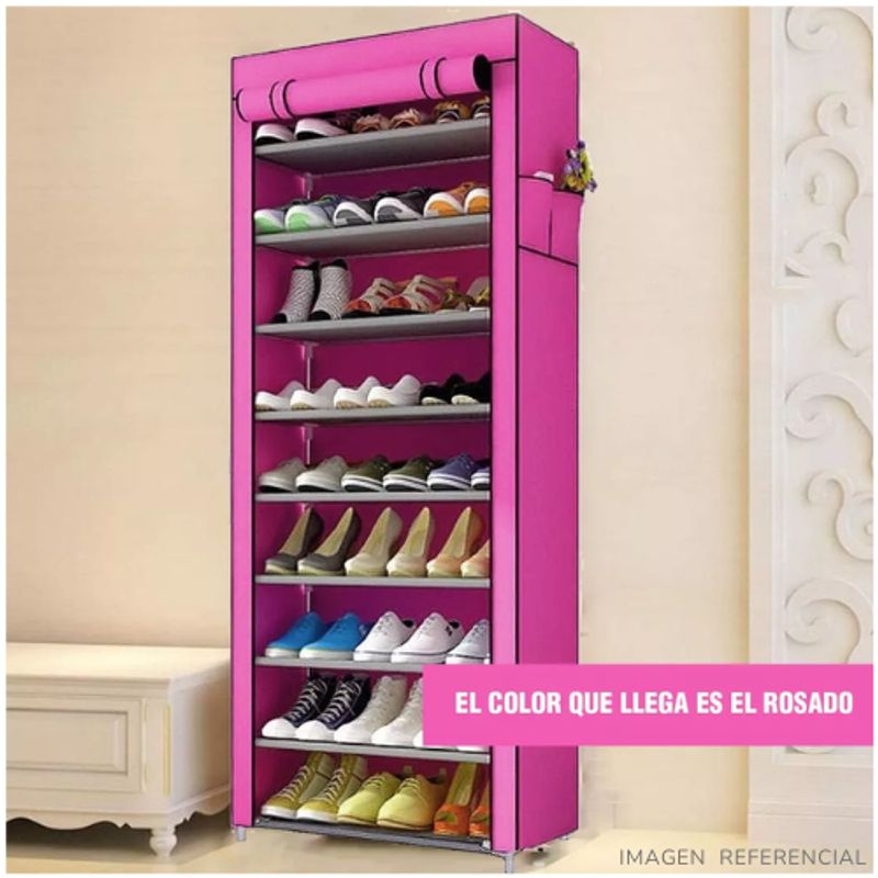 INSPIRA MARKET - Zapatera organizador de 9 niveles FUCSIA