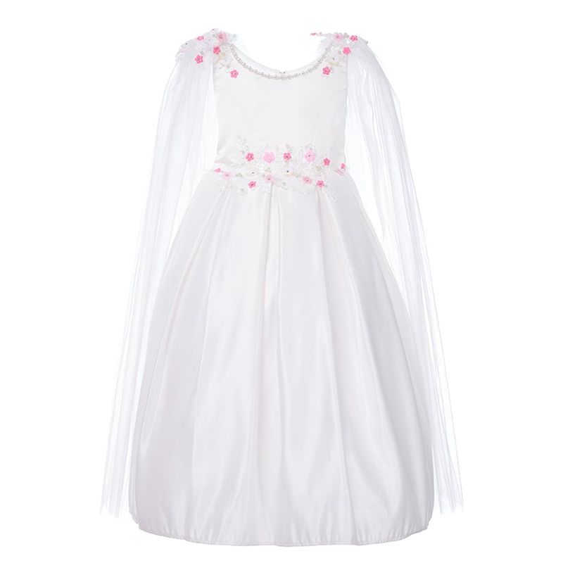 GENERICO - Vestido para Niña Blanco Doncella Perla