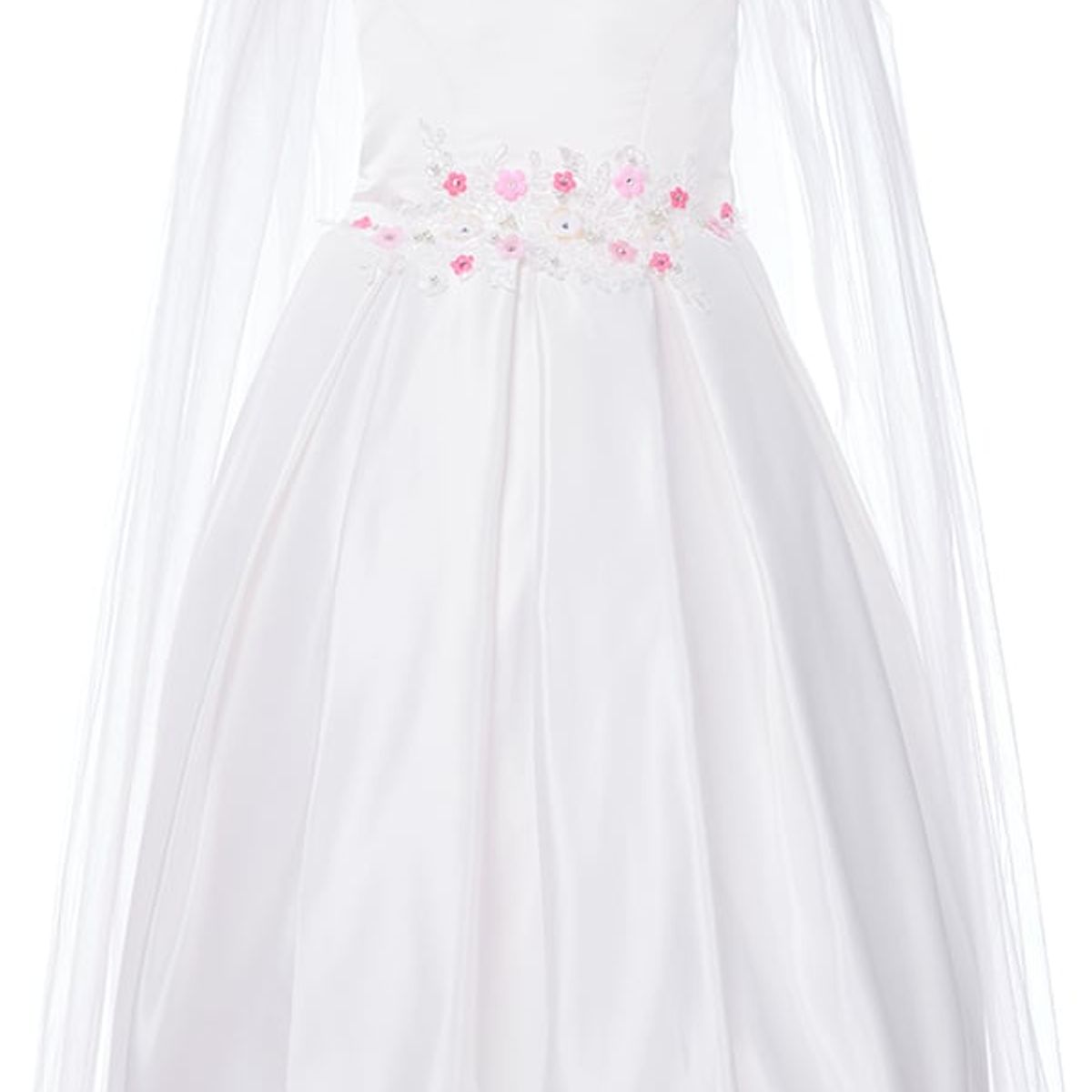 GENERICO - Vestido para Niña Blanco Doncella Perla