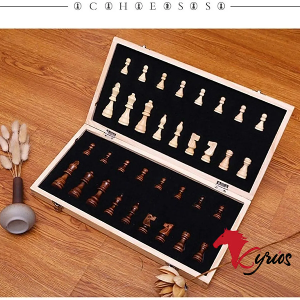 NO LOGO - Juego De Ajedrez De Madera Premium De 29 CM