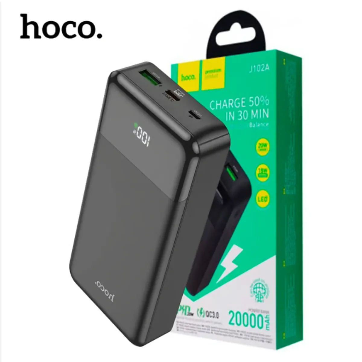 HOCO - Power bank 20000mah HOCO J102A
