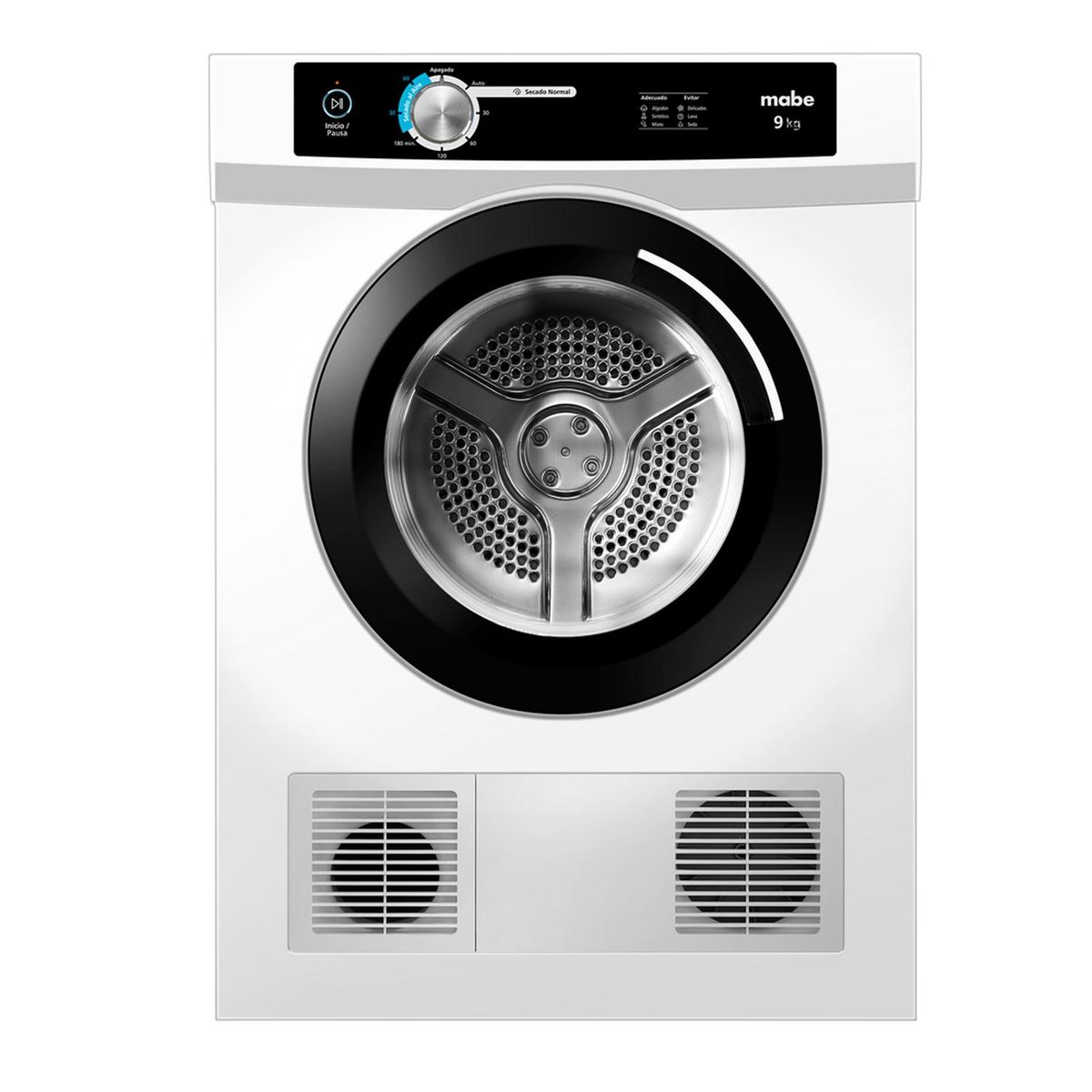 MABE - Secadora Eléctrica Mabe Carga Frontal 9kg con Evacuación SEM090VBBB0