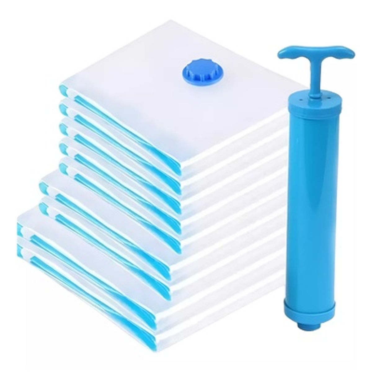 GENERICO - Pack De 5 Bolsas Al Vacío 60x80 + Succionador Manual