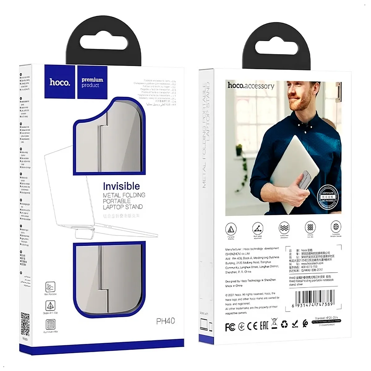 HOCO - SOPORTE PARA LAPTOP HOCO PH40 DE ALEACIÓN DE ZINC