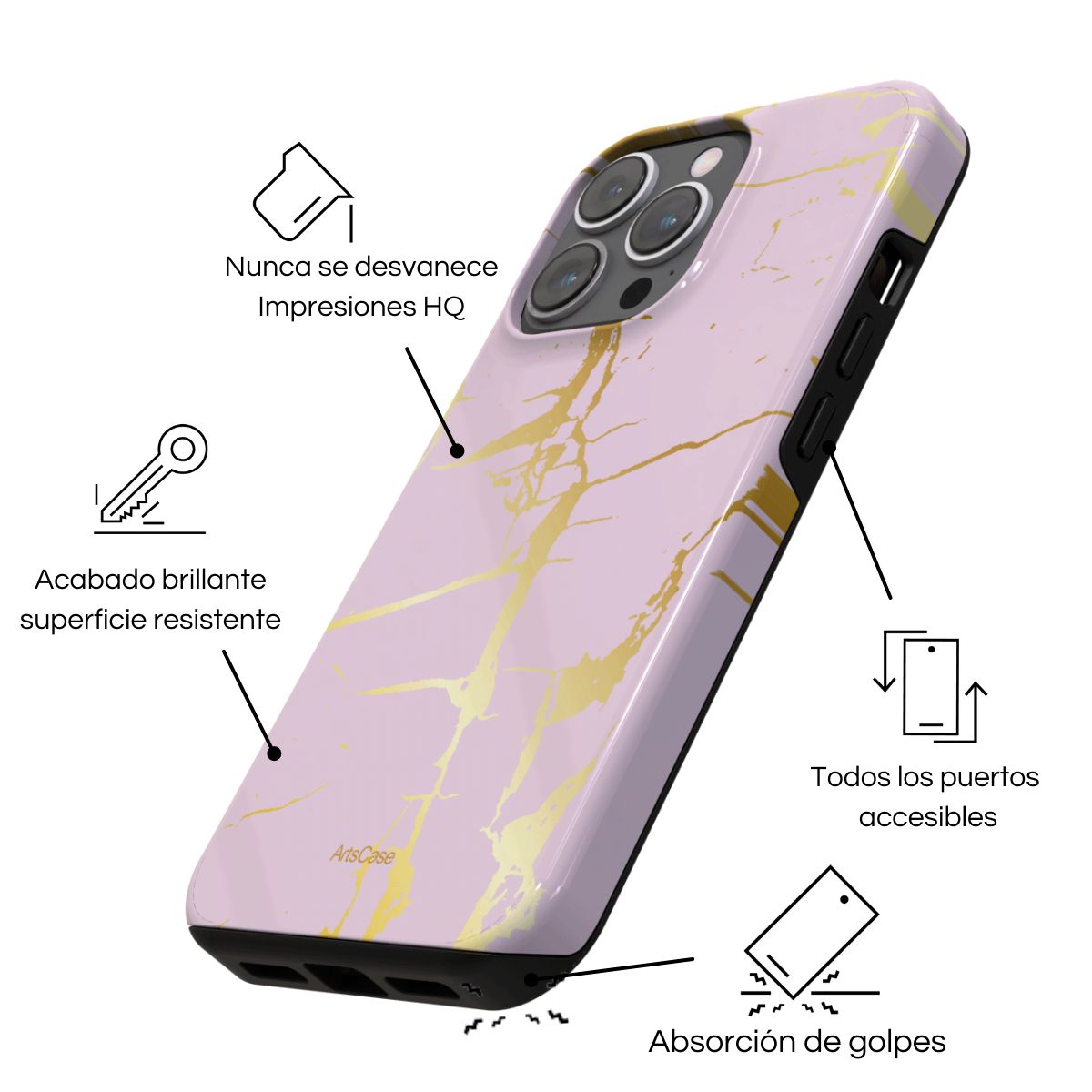 ARTSCASE - Case Samsung s25 ultra  Marble Gold Grunge ArtsCase