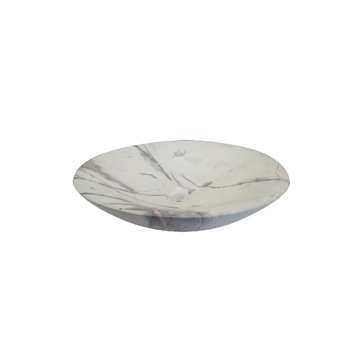 XM - LAVATORIO DE LOZA MARMOL BLANCO CON GRIS 574GP