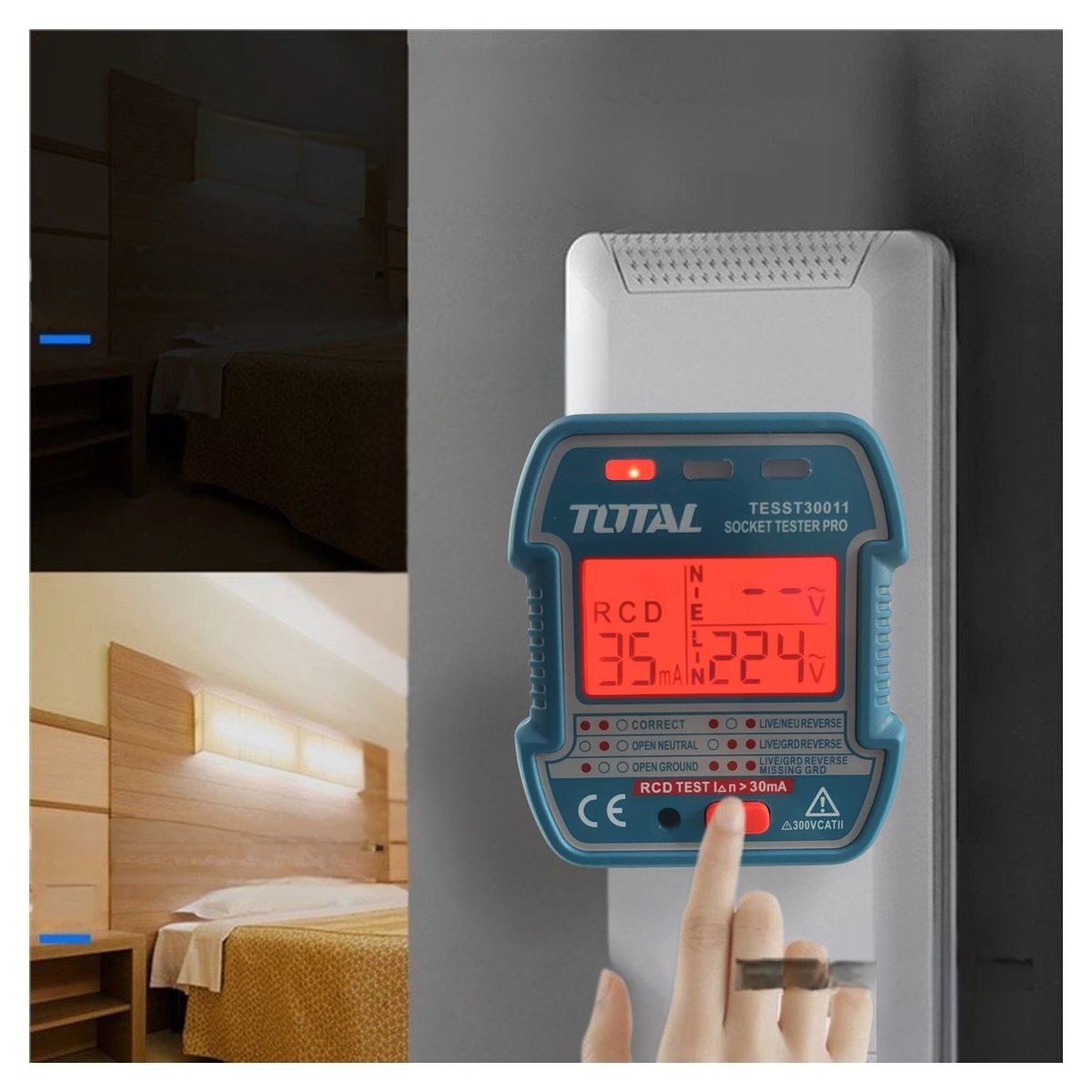 TOTAL TOOLS - Probador de enchufe Total