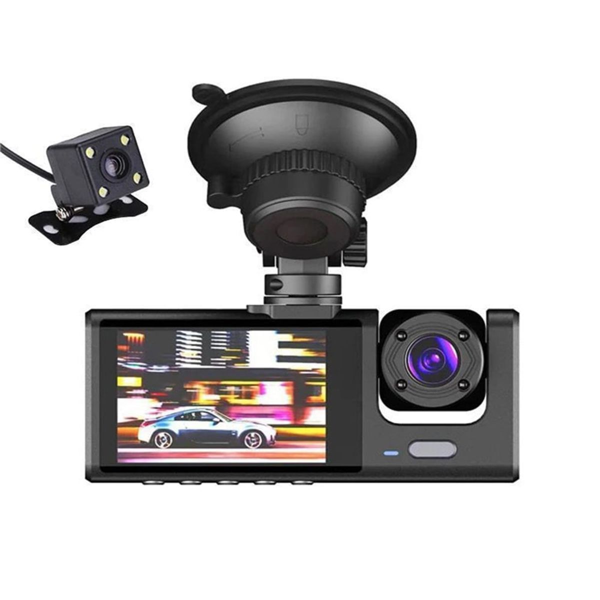 MN ELECTRONICS - Cámara de Auto Triple Frontal Cabina y Retroceso