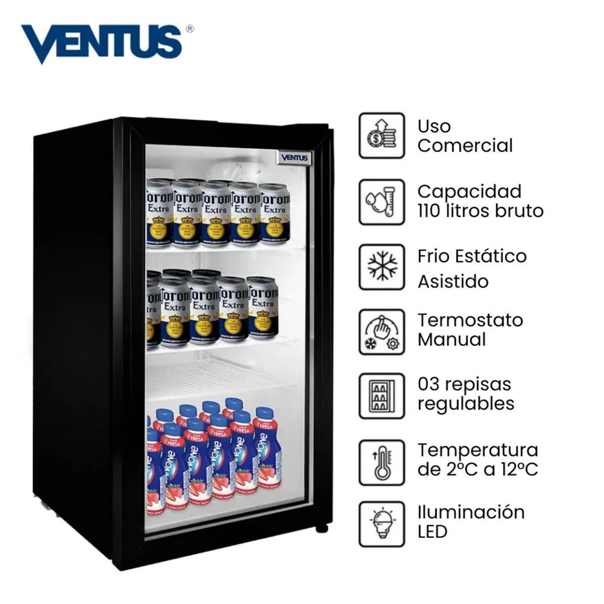 VENTUS - Visicooler de 110 Litros LG-100 VENTUS