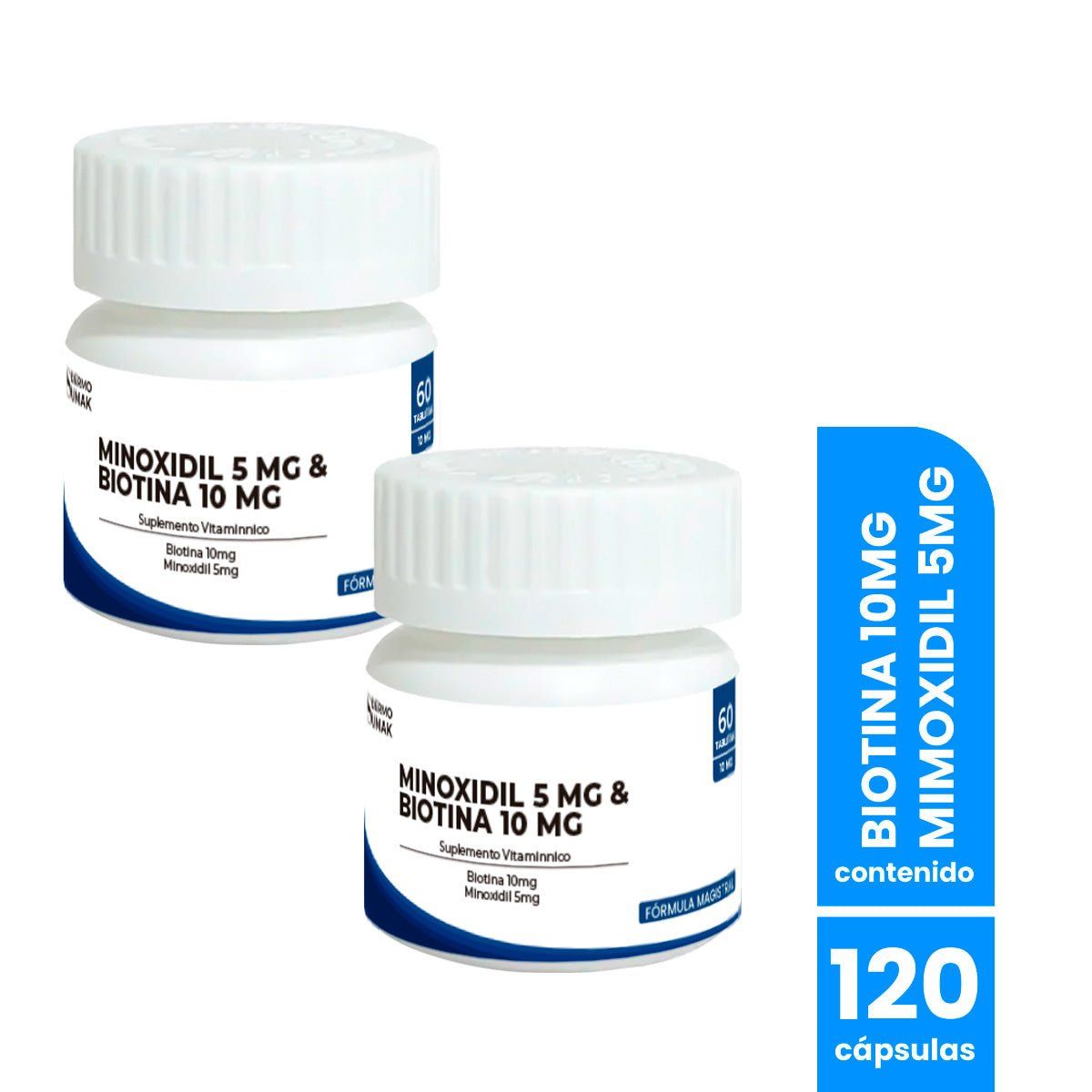 GENERICO - Minoxidil 5mg & Biotina 10mg 60capsulas Dermo Sumak 2 Uni