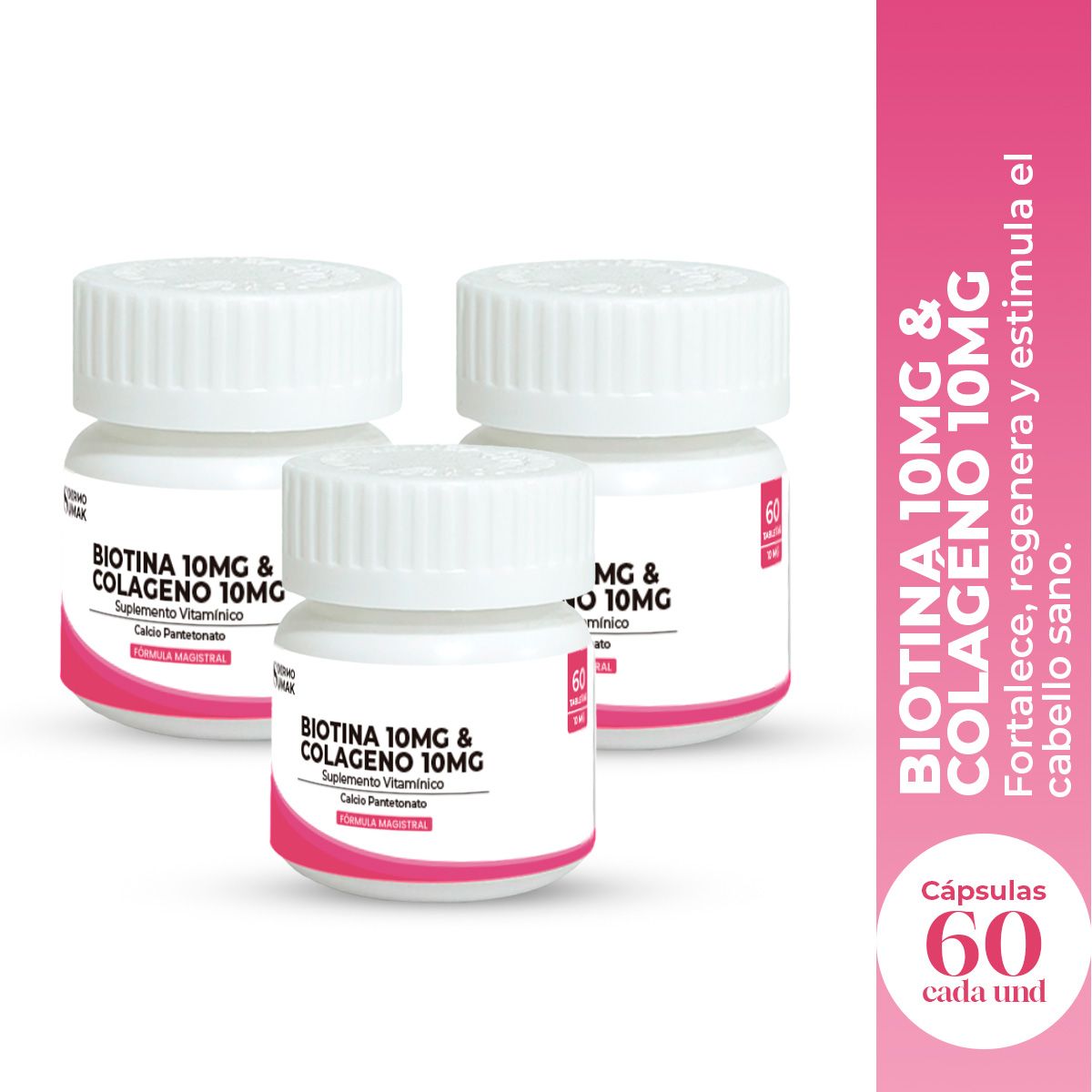 GENERICO - Biotina capsulas 60 und - Dermo Sumak 3 Unid
