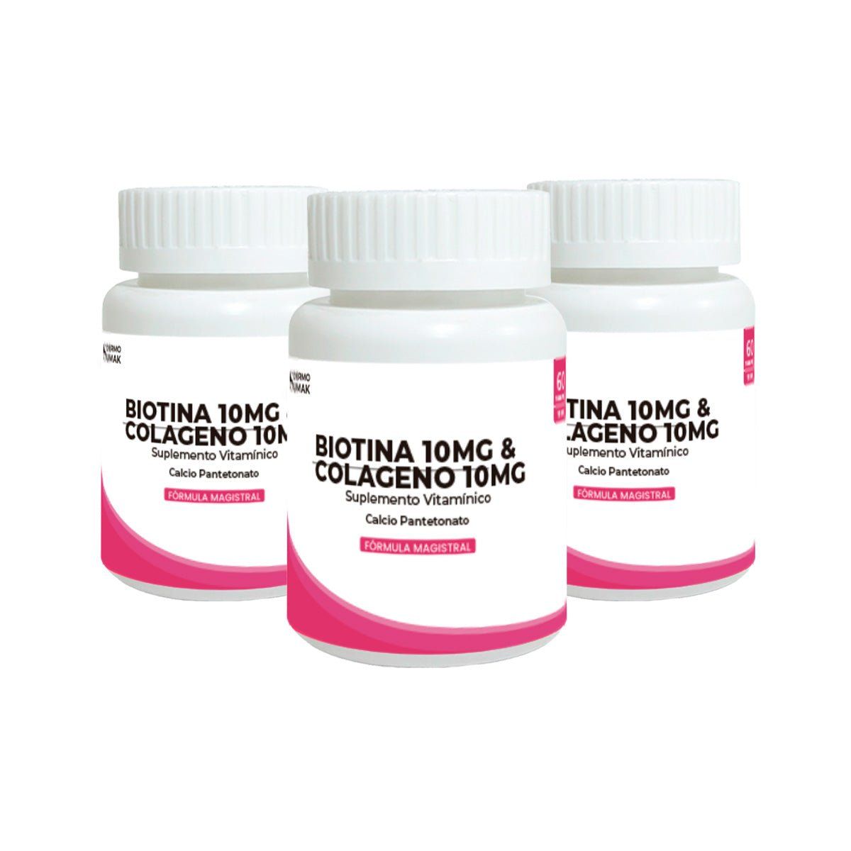 GENERICO - Biotina 10mg & Colageno 10mg 90 capsulas Dermo Sumak 3 Uni