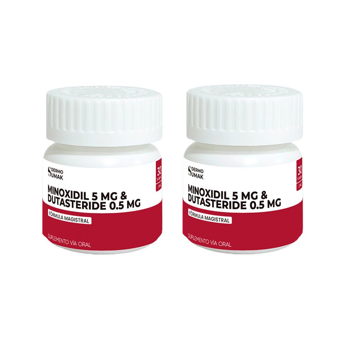 GENERICO - Minoxidil 5mg & Dutasteride 05 mg 30caps - DermoSumak 2 Unidades