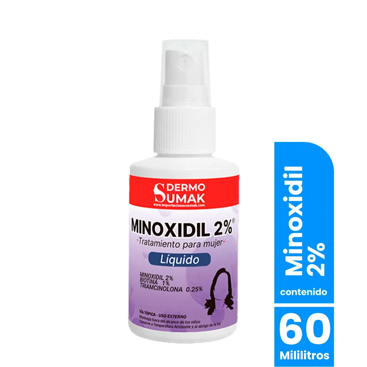 GENERICO - Loción Minoxidil Mujer 2% - Dermo Sumak