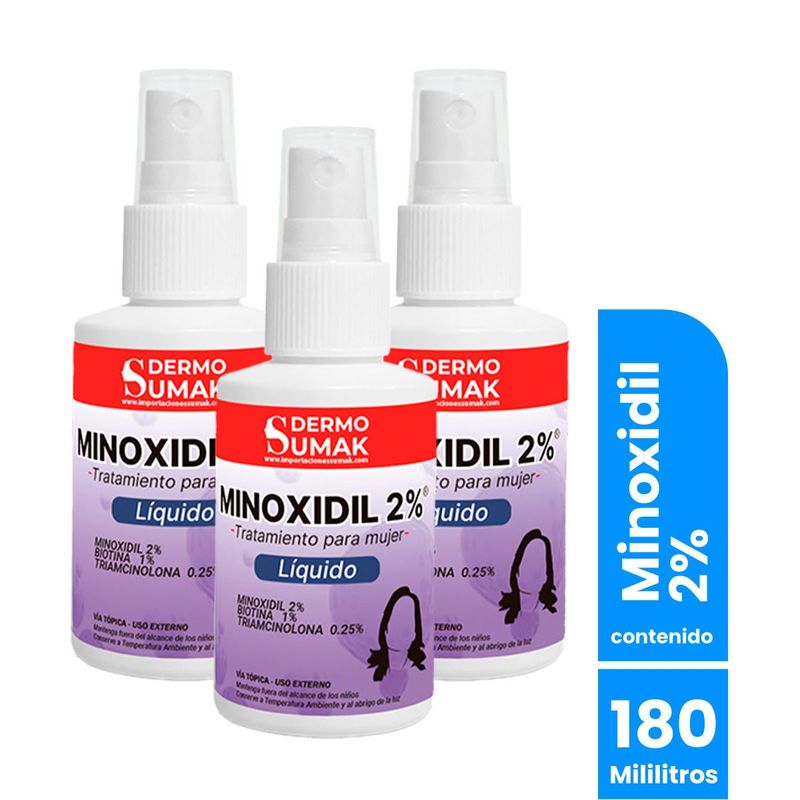 GENERICO - Loción Minoxidil Mujer 2% - Dermo Sumak 3 Uni