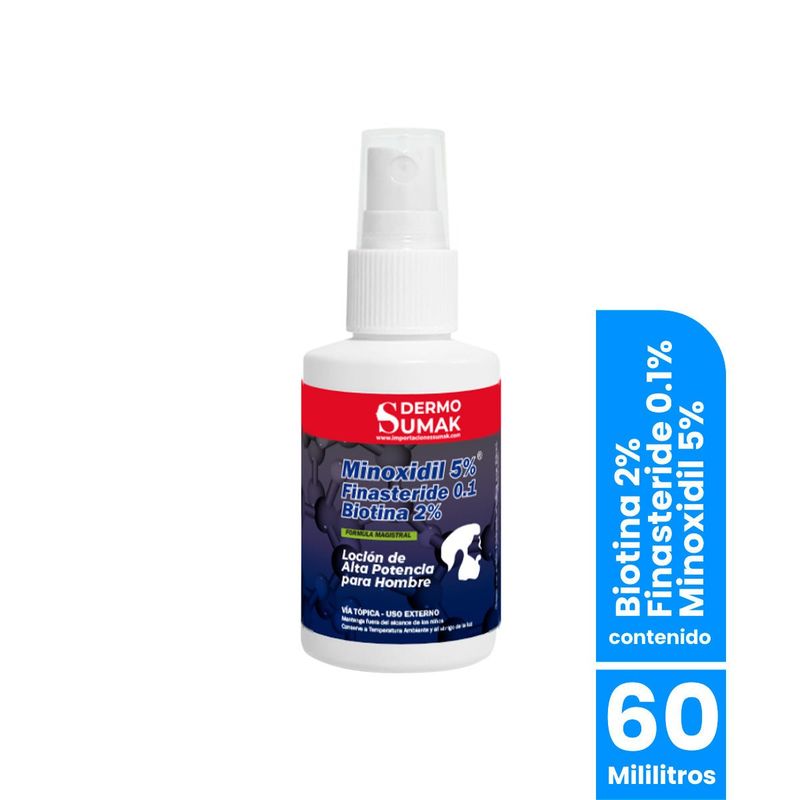 GENERICO - Locion Minoxidil 5% & Finasteride 01 & Biotina 2% 60ml Dermo Sumak