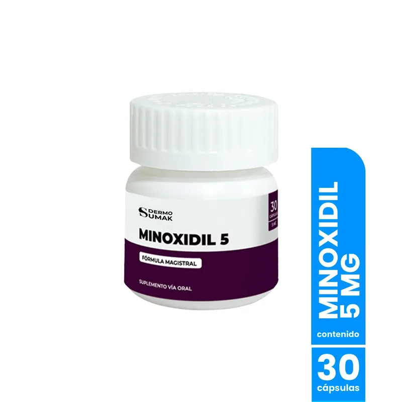 GENERICO - Minoxidil 5mg 30 capsulas - Dermo Sumak