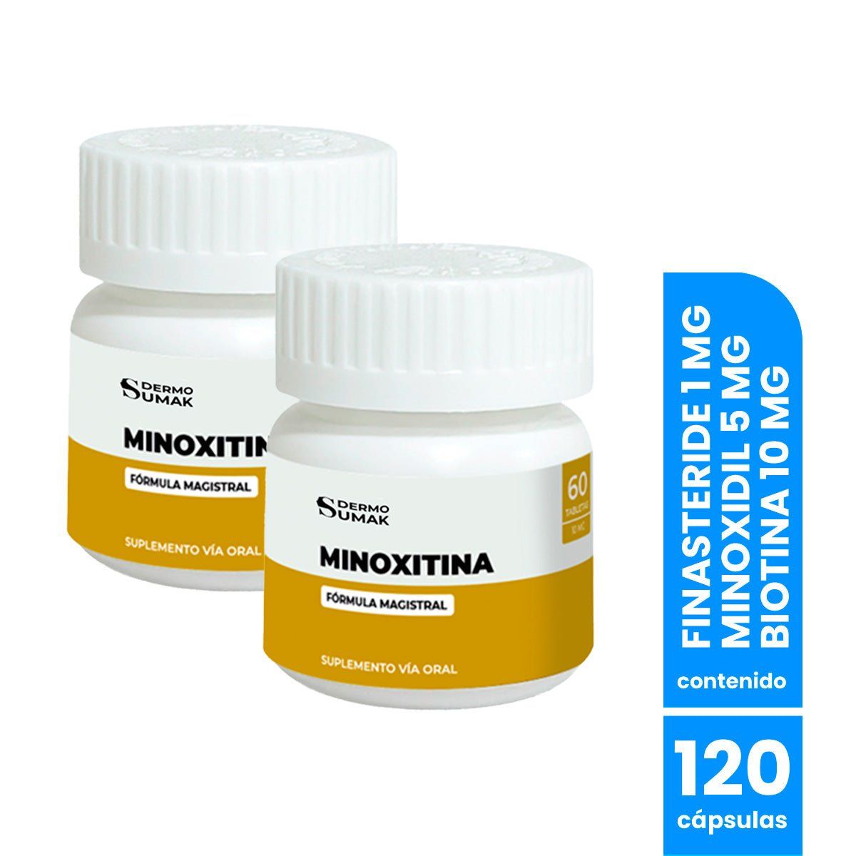 GENERICO - Minoxitina 5 - 60 capsulas- Dermo Sumak 2 Uni