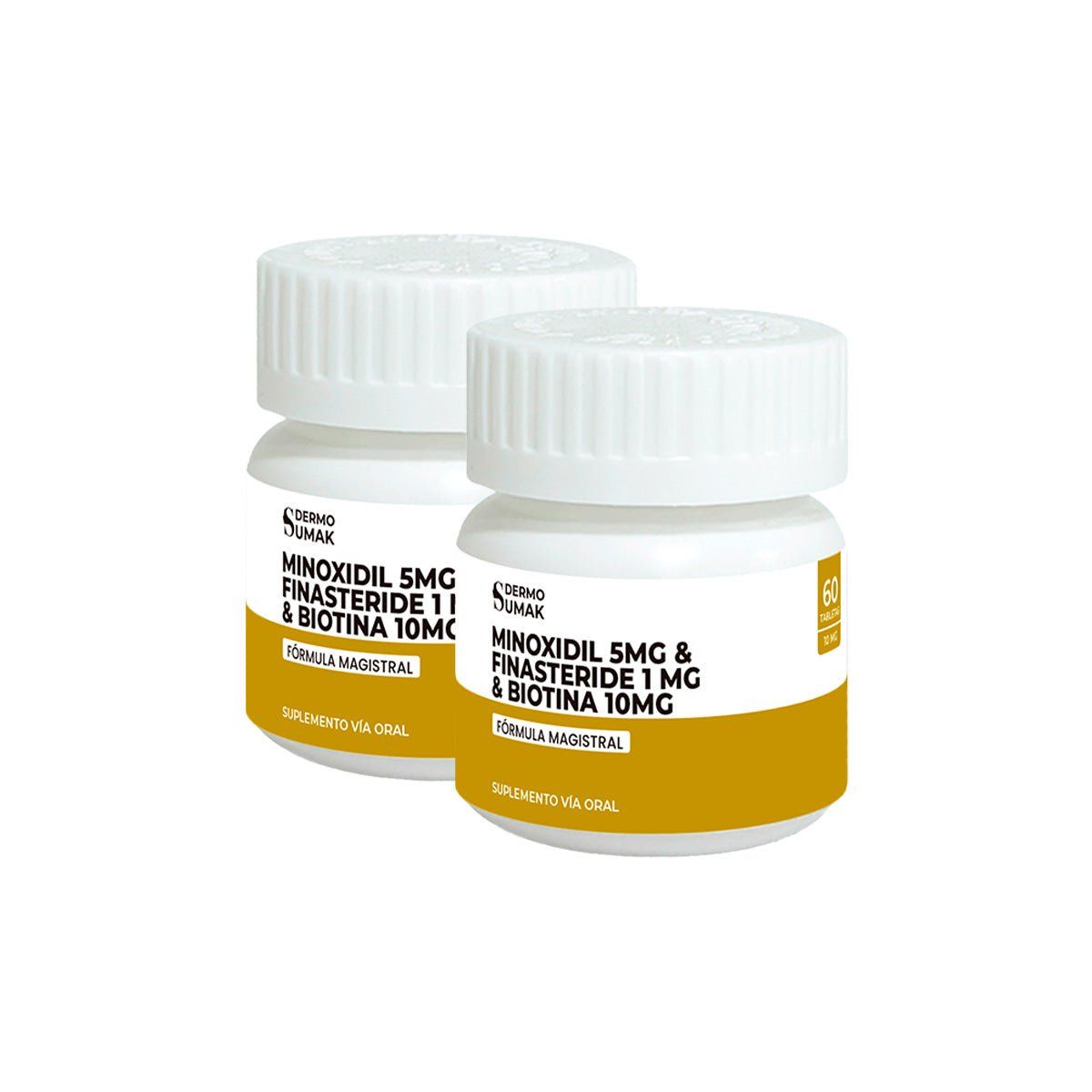 GENERICO - Finasteride 1mg & Minoxidil 5mg & Biotina 10mg 60 cap Dermo Sumak 2 Uni