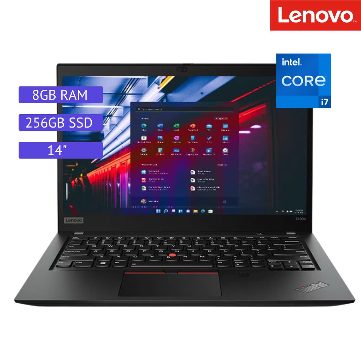 LENOVO - Laptop Reacondicionada Thinkpad T490s - Core i78va - 8GB RAM - 256GB SSD