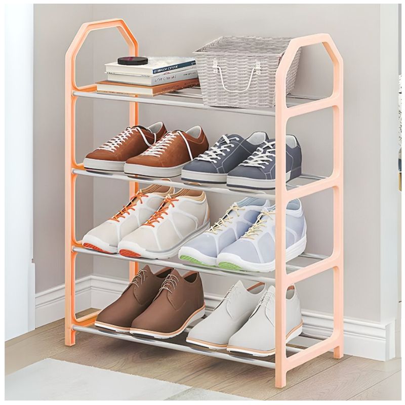 MINARI - Zapatera Organizador Estante de Zapatos 4 Niveles Rosado 16Z