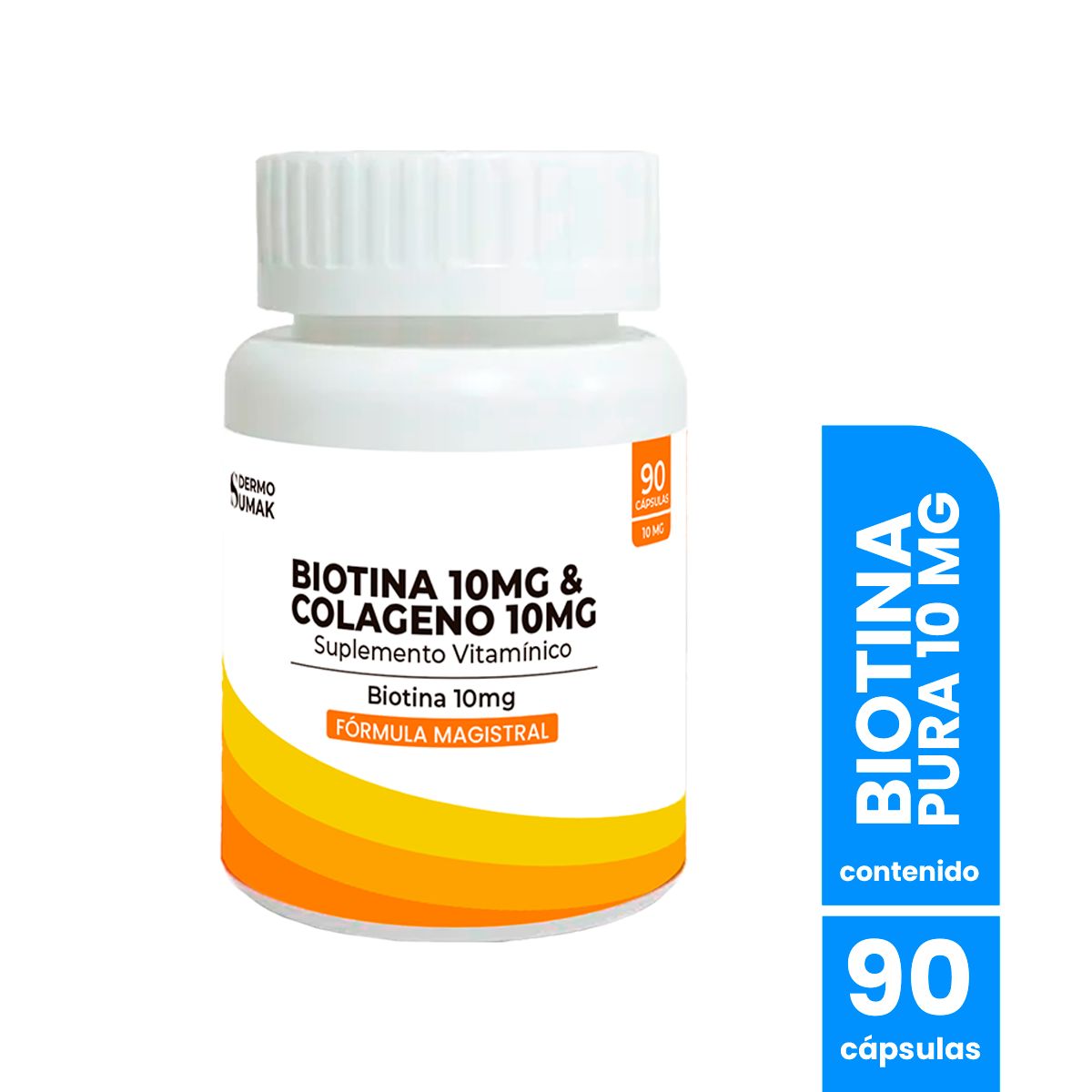 GENERICO - Biotina Pura 10mg Capsulas 90und - Dermo Sumak