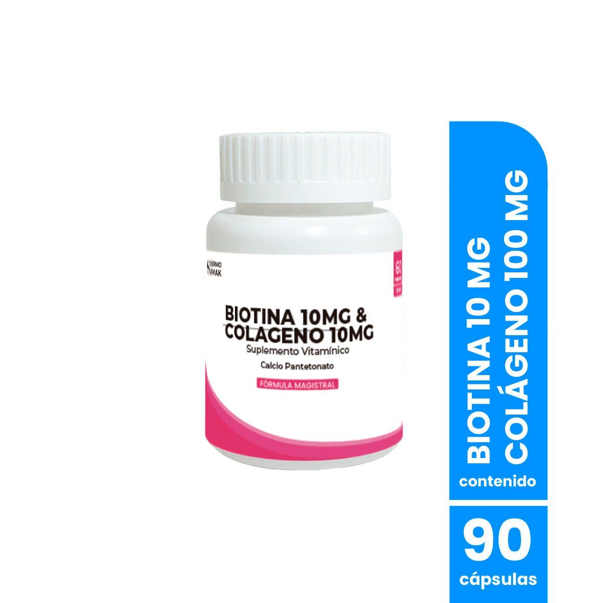 GENERICO - Biotina 10mg & Colageno 10mg 90 capsulas Dermo Sumak
