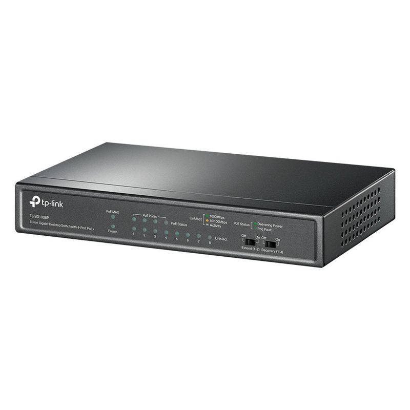 TP LINK - TP-LINK TL-SG1008P Switch PoE 8 Puertos Gigabit 64W