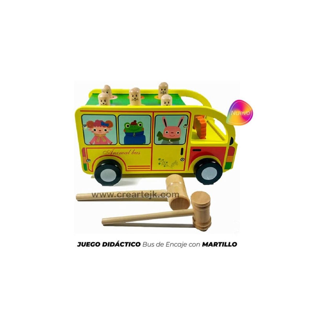GENERICO - Juego Didáctico Bus de Topo con Martillo