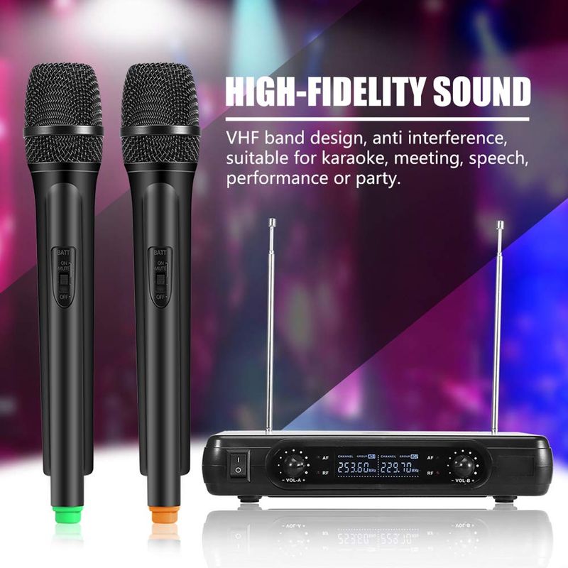 OEM - Micrófono Dual Inalámbrico Profesional De 2 Canales Xy-v2-p