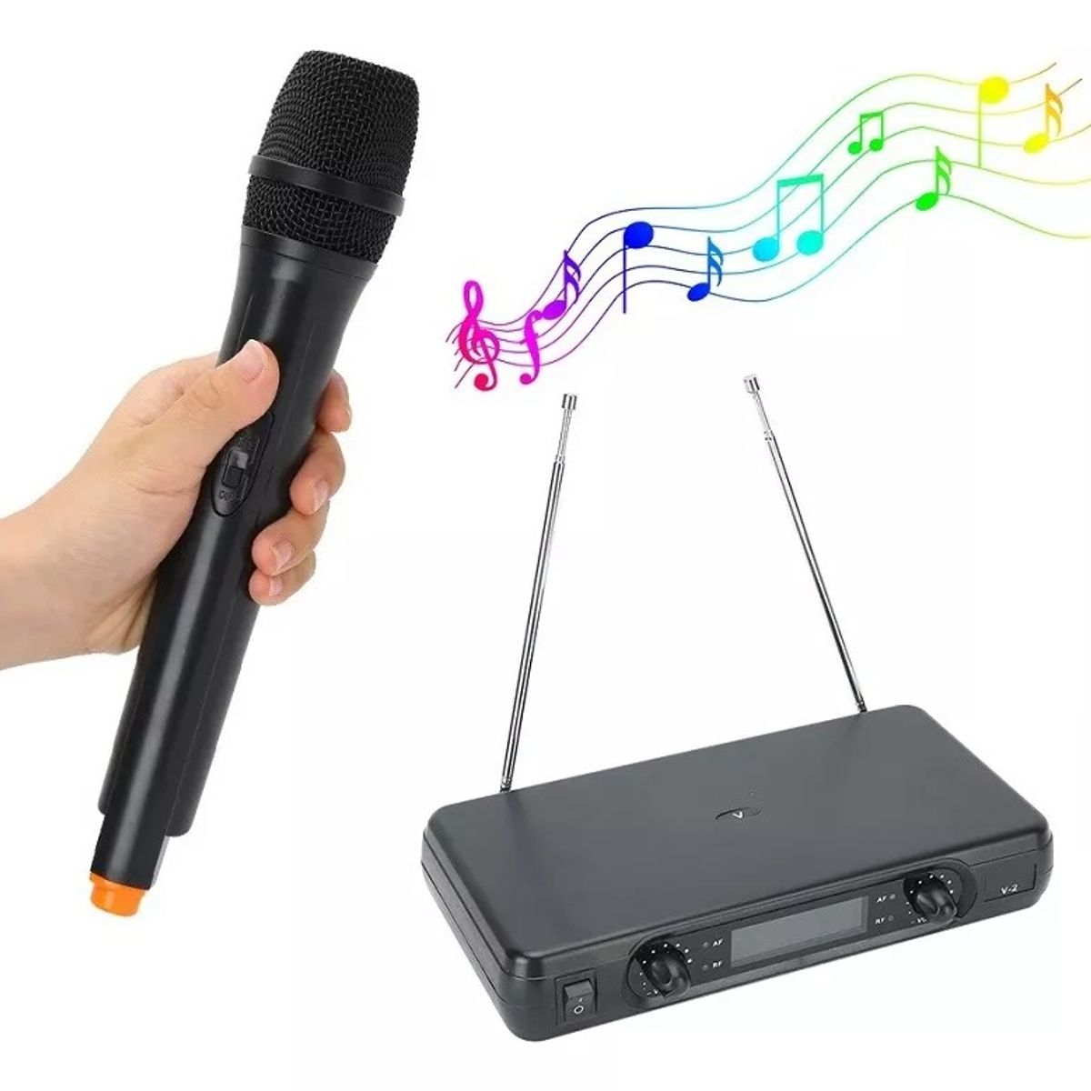 OEM - Micrófono Dual Inalámbrico Profesional De 2 Canales Xy-v2-p