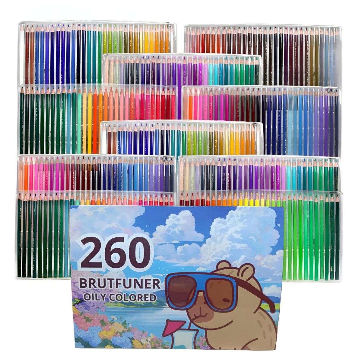 GENERICO - Colores profesionales al óleo brutfuner 260 pz capibara