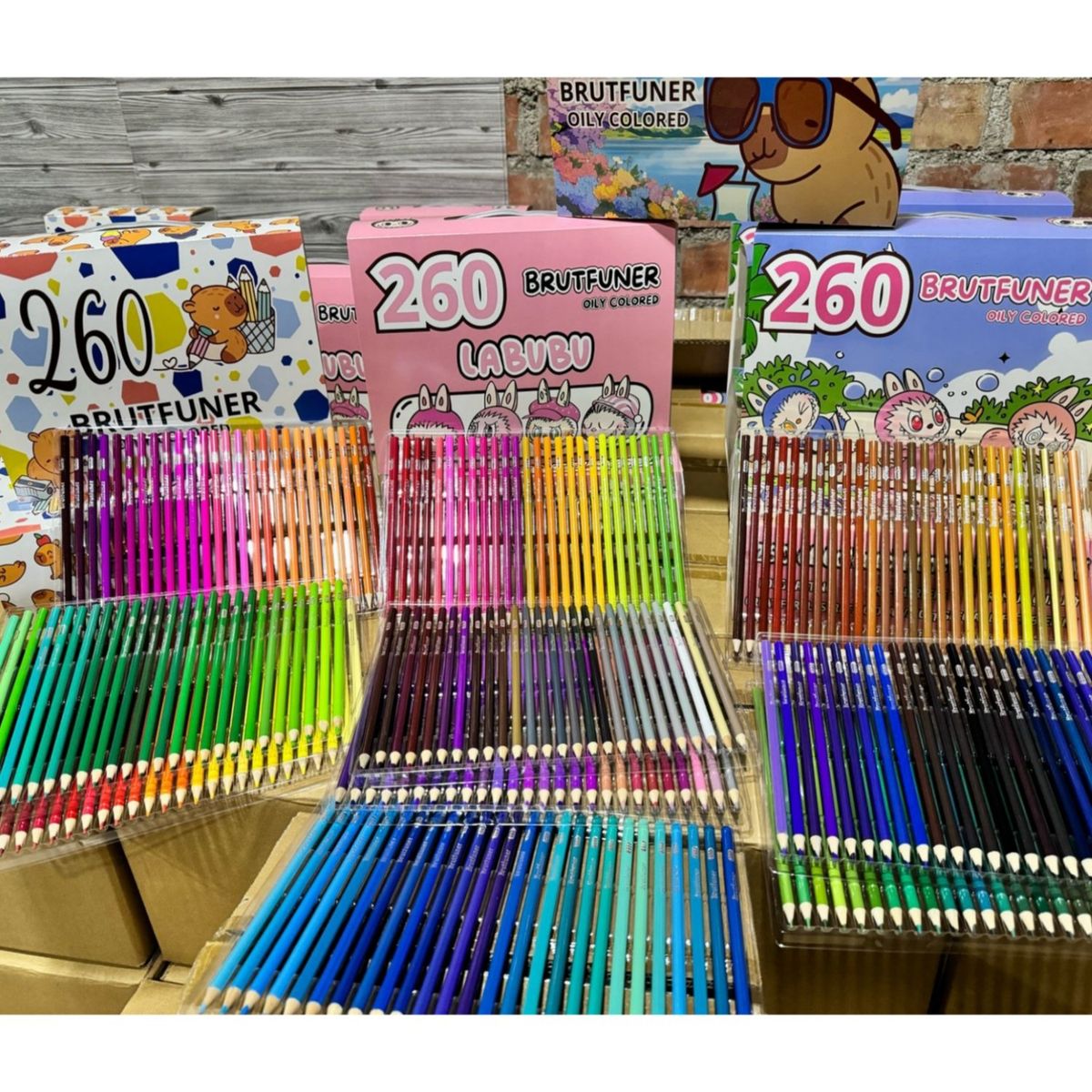 GENERICO - Colores profesionales al óleo brutfuner 260 pz capibara