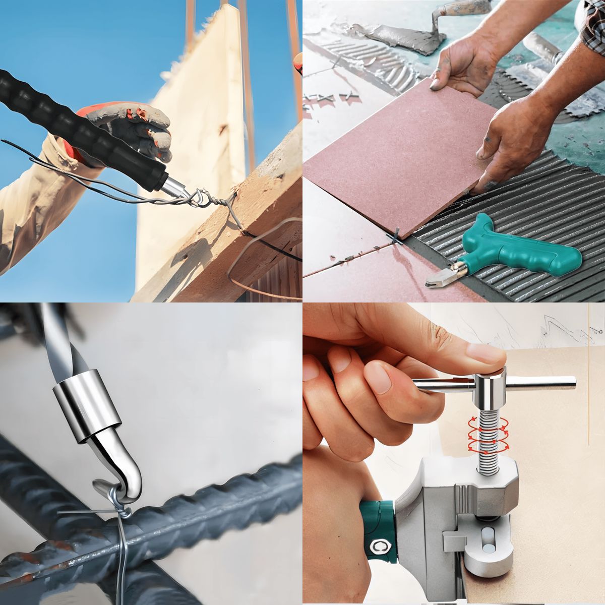 ROSH - Cortador de Vidrio + Gancho Atador de Alambre Multiuso