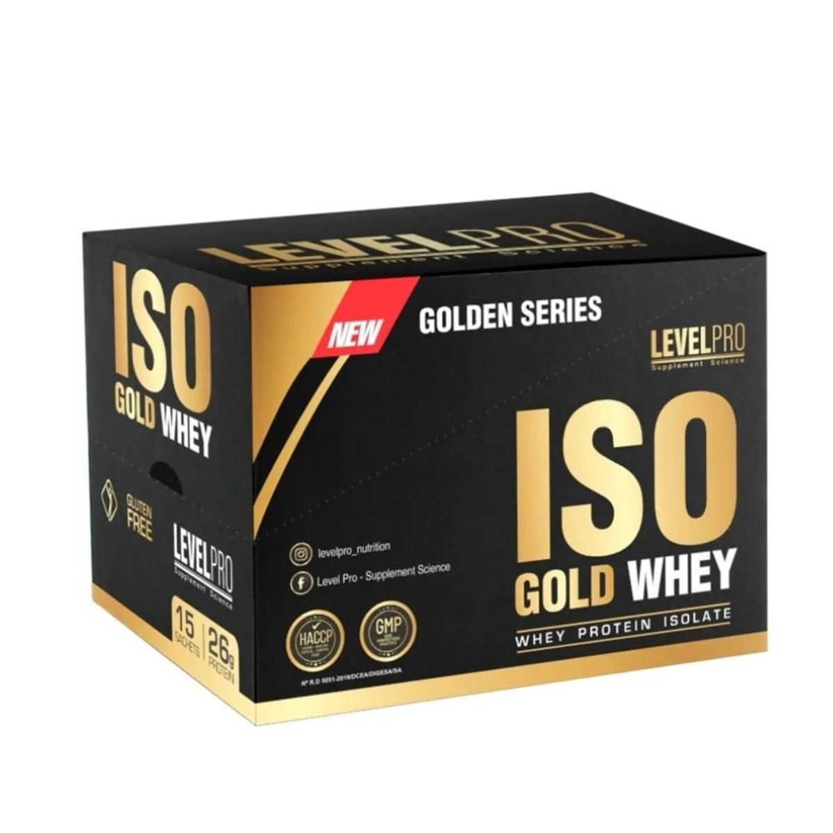 LEVEL PRO - ISO GOLD WHEY CAJA 15 UNID LEVEL PRO CHOCOLATE